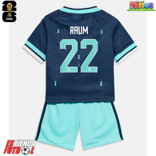 Alemania David Raum #22 Segunda Equipación Niños Mundial 2026 Manga Corta (+ Pantalones cortos)